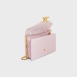 WALLET ON CHAIN MARGO IN SHINY CALFSKIN PASTEL PINK - Image 4